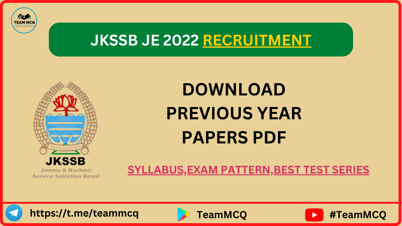 You are currently viewing JKSSB JUNIOR ENGINEER 2022 CIVIL/MECHENICAL RECRUITMENT | <strong>JAMMU AND KASHMIR Recruitment 2022</strong>