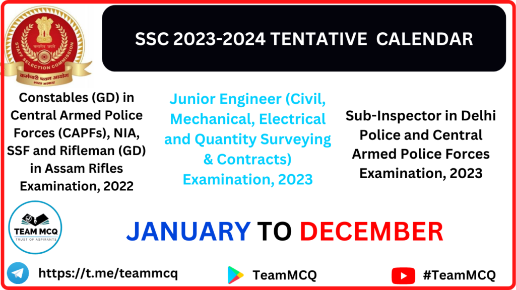 SSC CALENDAR 2023-2024 OUT - TeamMCQ