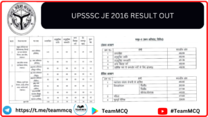 Read more about the article UPSSSC JE 2016 Cutoff / UPSSSC JE CIVIL 2016 Result out