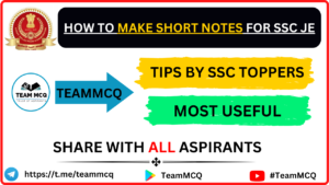 Read more about the article How to make short notes for SSC JE