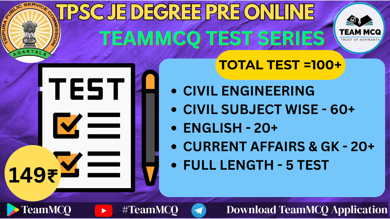 Read more about the article TPSC JE CIVIL ENGINEERING TEST SERIES